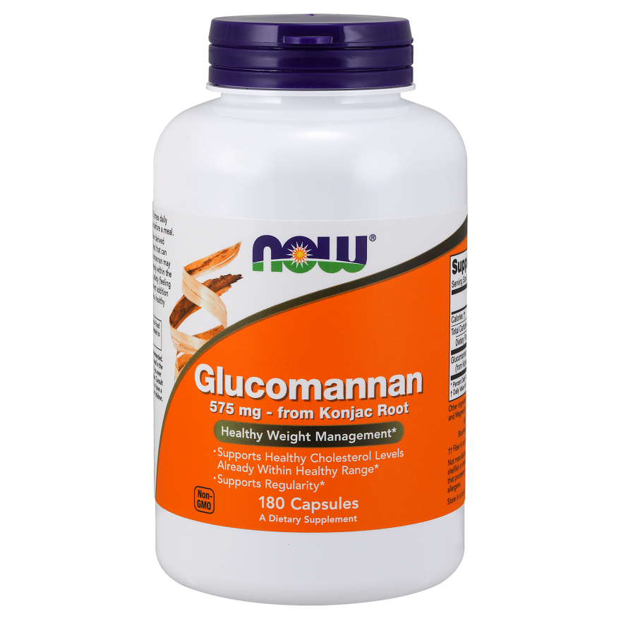 Now Foods Glucomannan 575 mg 180 Vcaps - 6512 - 2 Pack