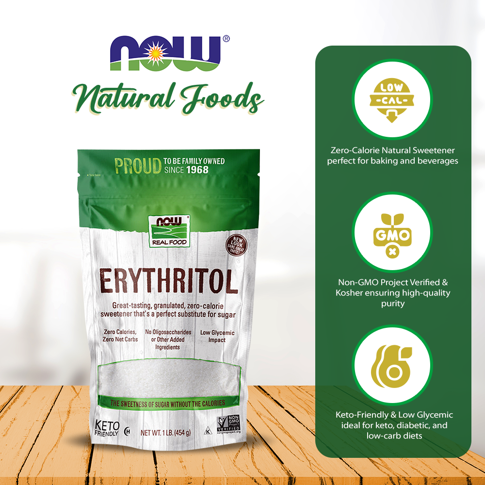Now Real Food Erythritol 1 Pound - 6927