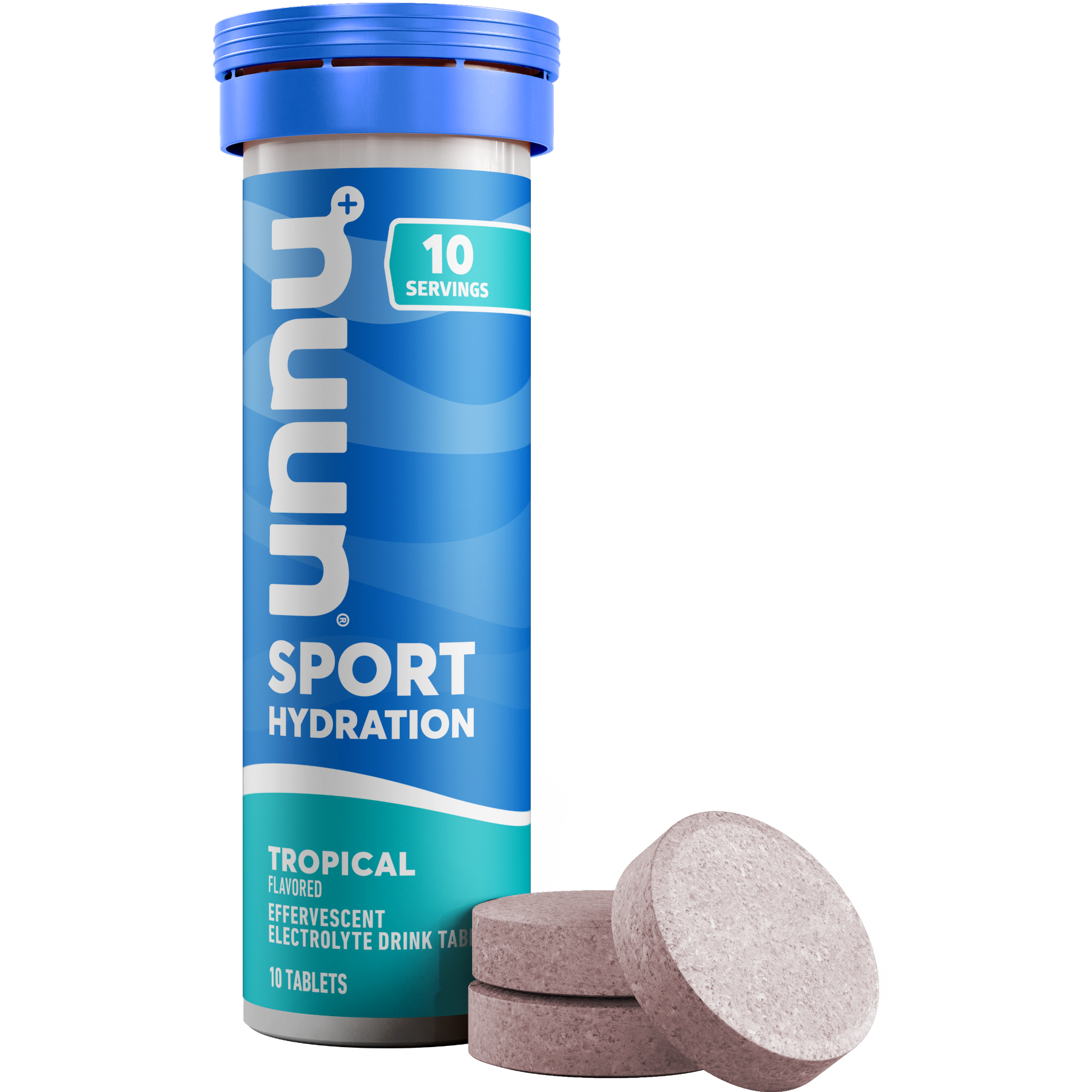 Nuun - Active Effervescent Electrolyte Supplement Tropical - 10 Tablets - 3 Pack
