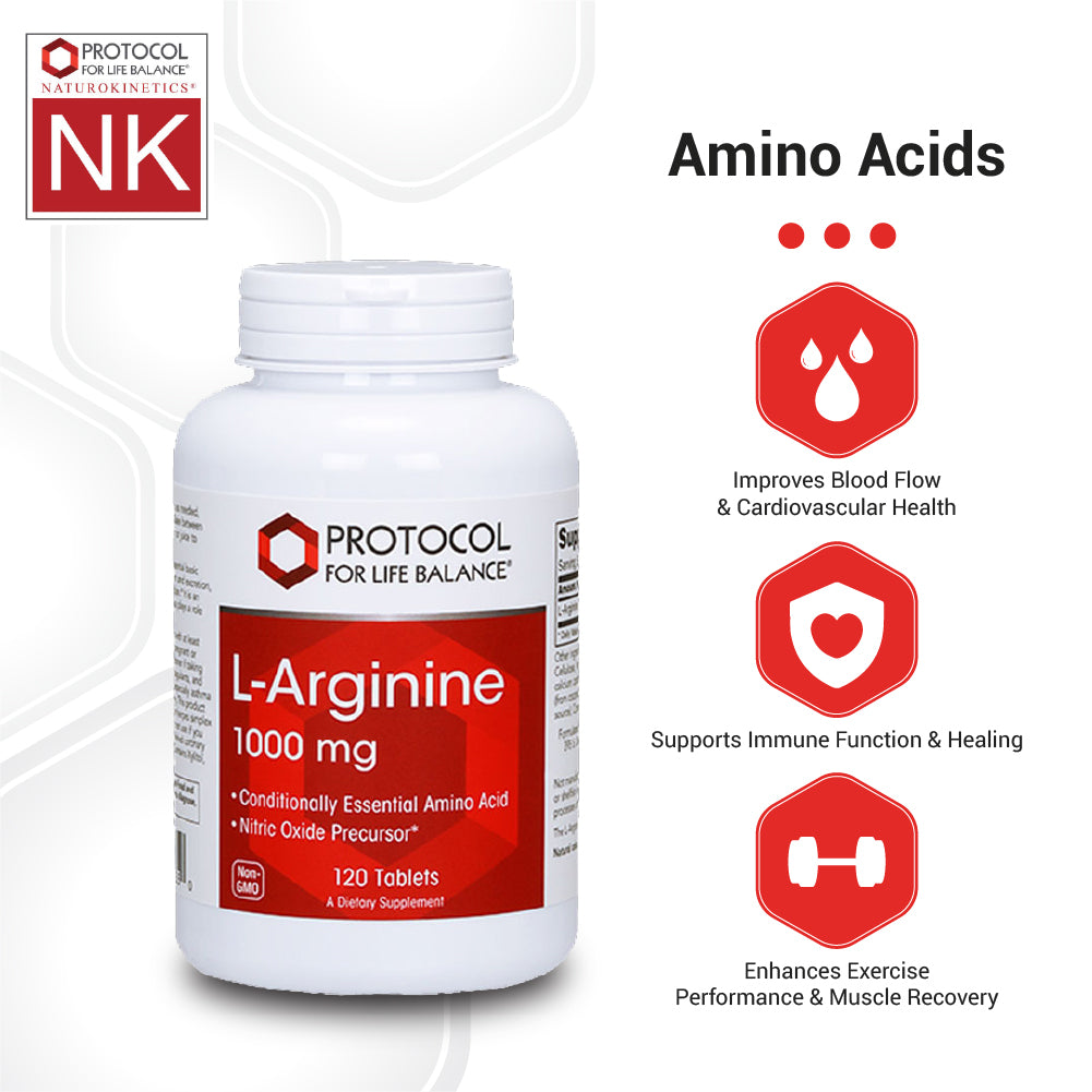 Protocol For Life Balance L-Arginine 1,000 Mg 120 Tablets - P0035
