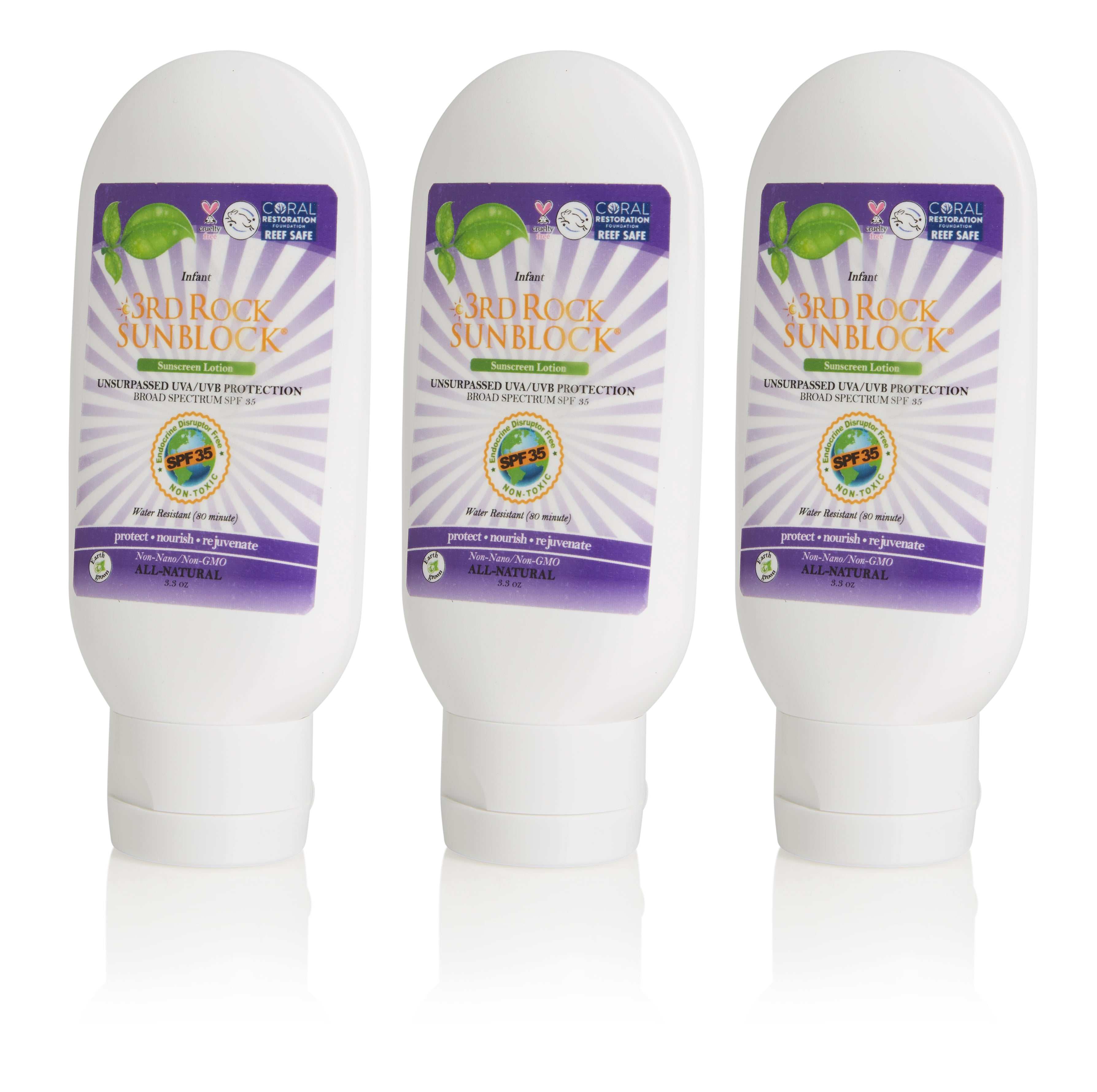 3rd Rock Sunblock® For Infants - All Natural Infant Sunscreen - Zinc Oxide SPF 35