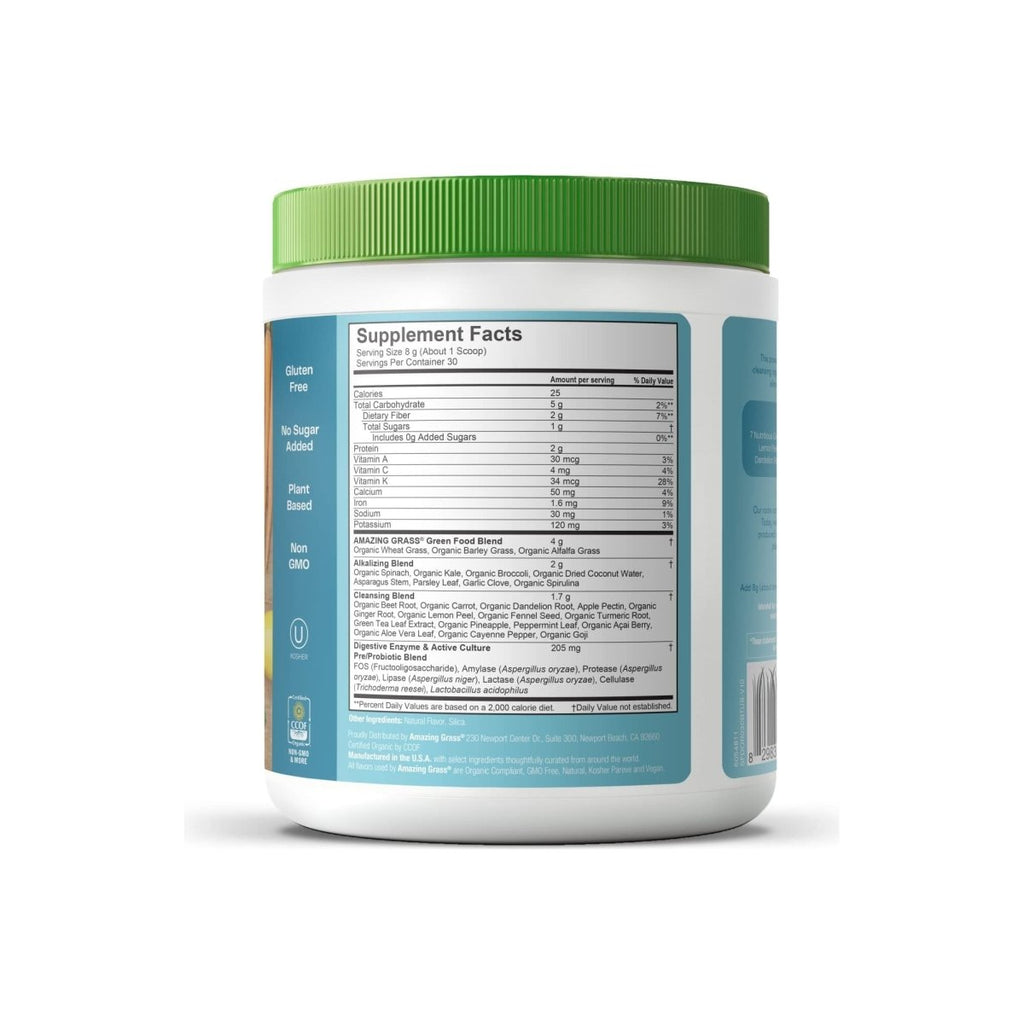 Amazing Grass Green Superfood Alkalize & Detox Simply Pure 240g 30 Servings