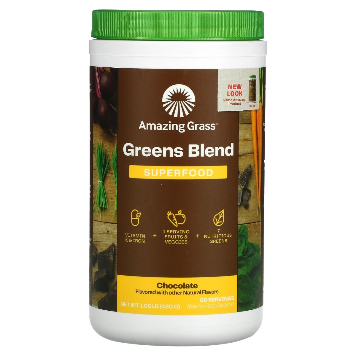 Amazing Grass Green Superfood Chocolate 17oz 60 Servings