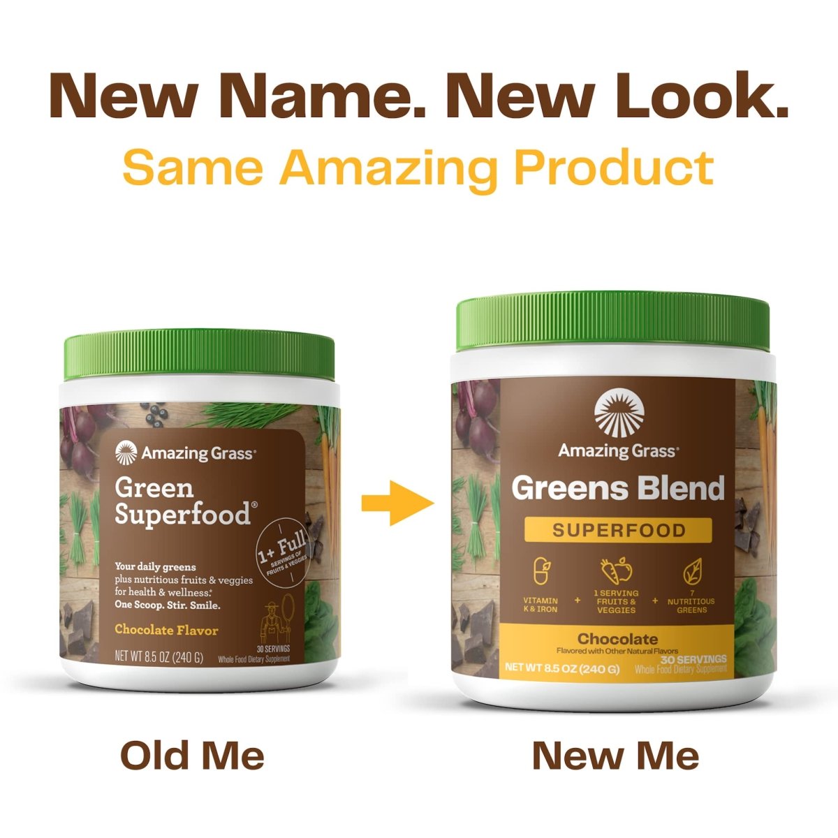 Amazing Grass Green Superfood Chocolate 28 oz 100 Servings