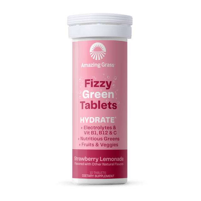 Amazing Grass Green Superfood Hydrate Strawberry Lemonade 10 Tablets - 3 Pack