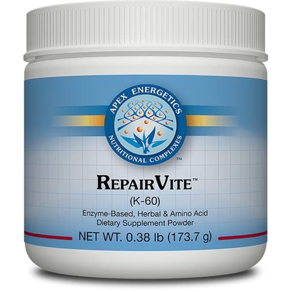 Apex Energetics K-60 REPAIRVITE (173g) Enzyme-Based Herbal & Amino Acid Dietary Supplement Powder by Apex Energetics