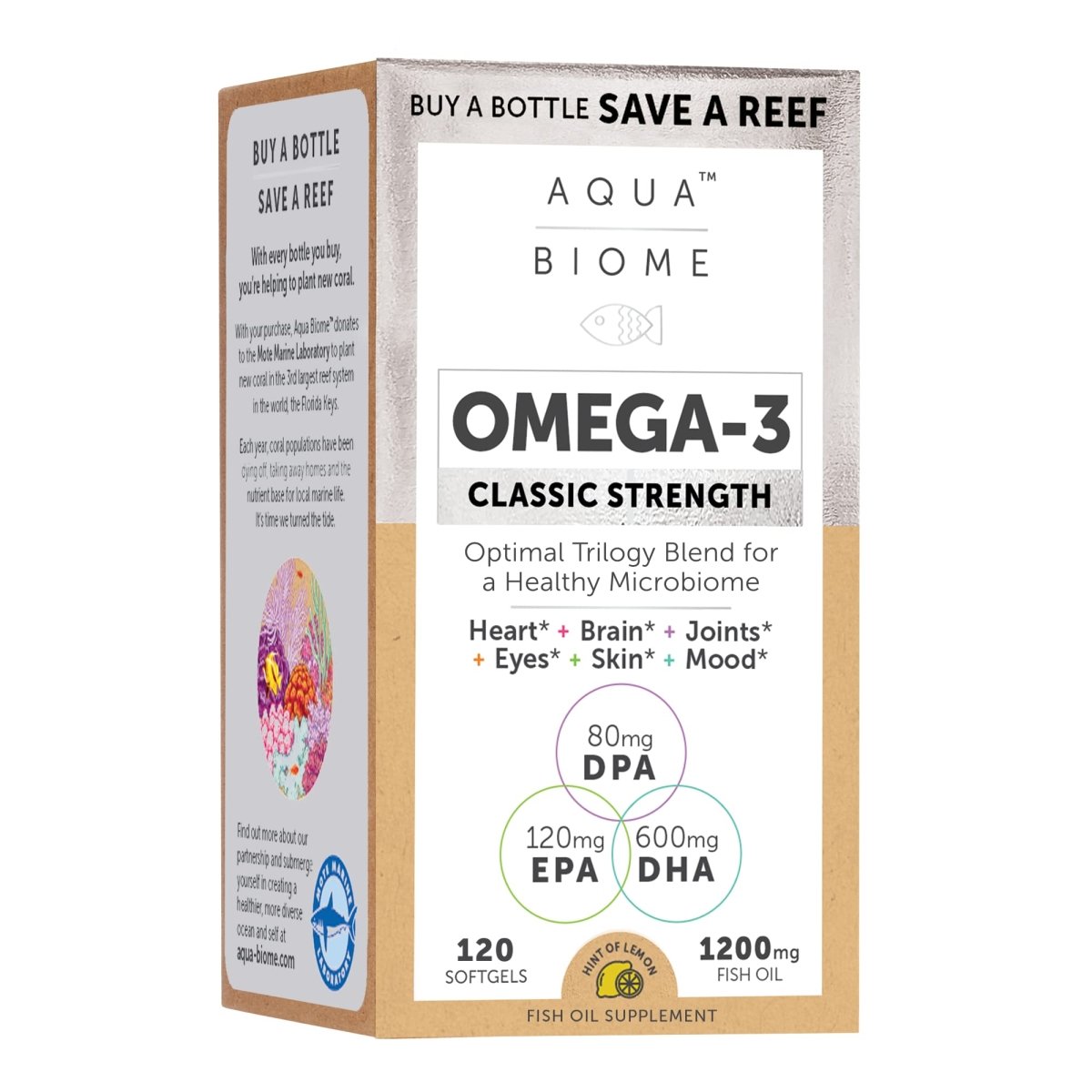 Aqua Biome - Omega-3 Triglyceride Form Classic Strength 2000 mg. - 120 Softgels
