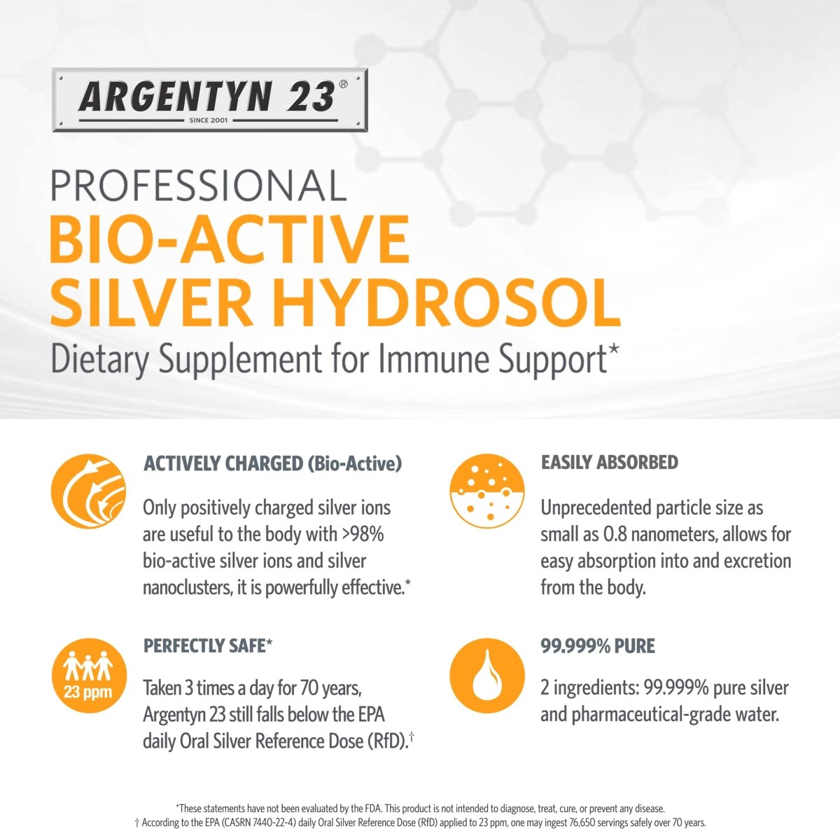 Argentyn 23 Professional Bio-Active Silver Hydrosol for Immune Support ? Colloidal Silver, 23ppm, 2oz (59mL) ? Fine Mist Spray