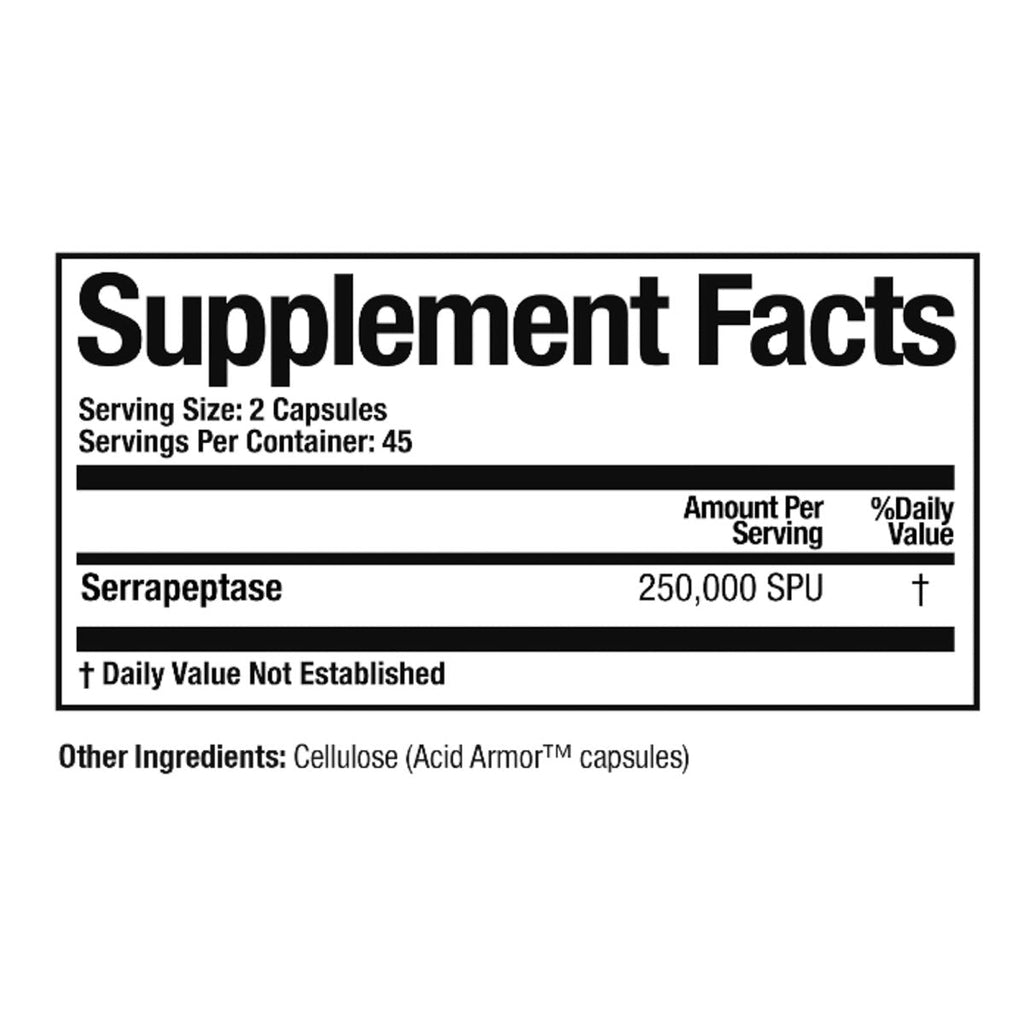 Arthur Andrew Medical - Serretia Pure Serrapeptase - 90 Capsules