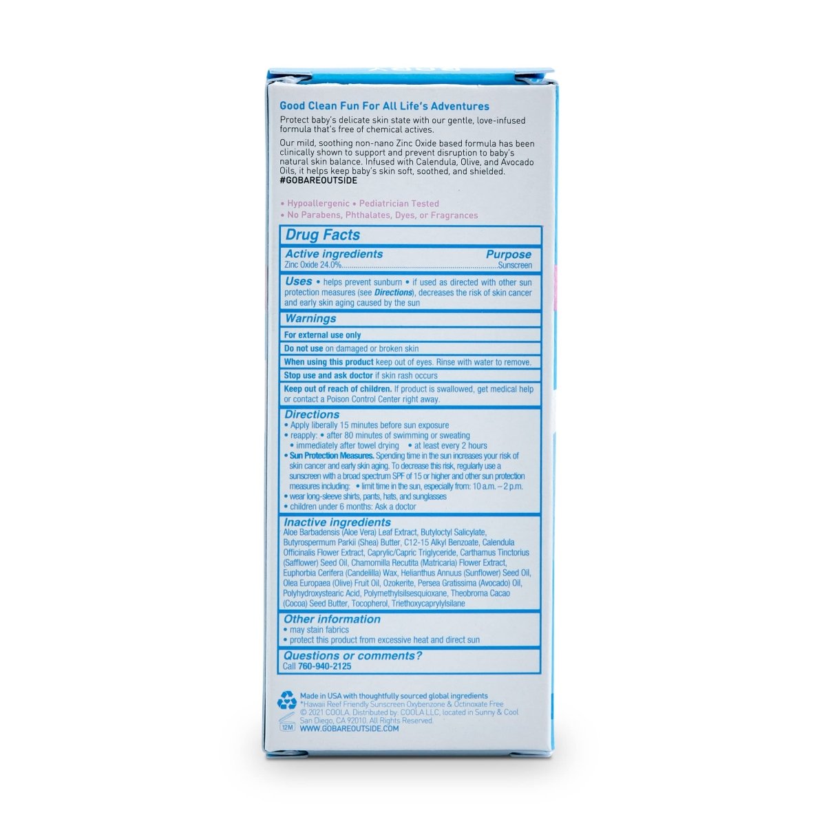 Bare Republic - Mineral Baby Sunscreen Stick 55 SPF - 0.5 oz.