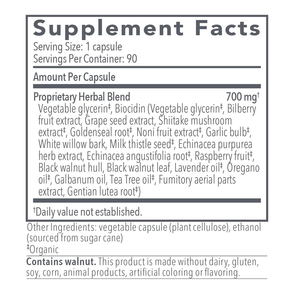 Bio-Botanical Research Biocidin Broad Spectrum 90 Capsules