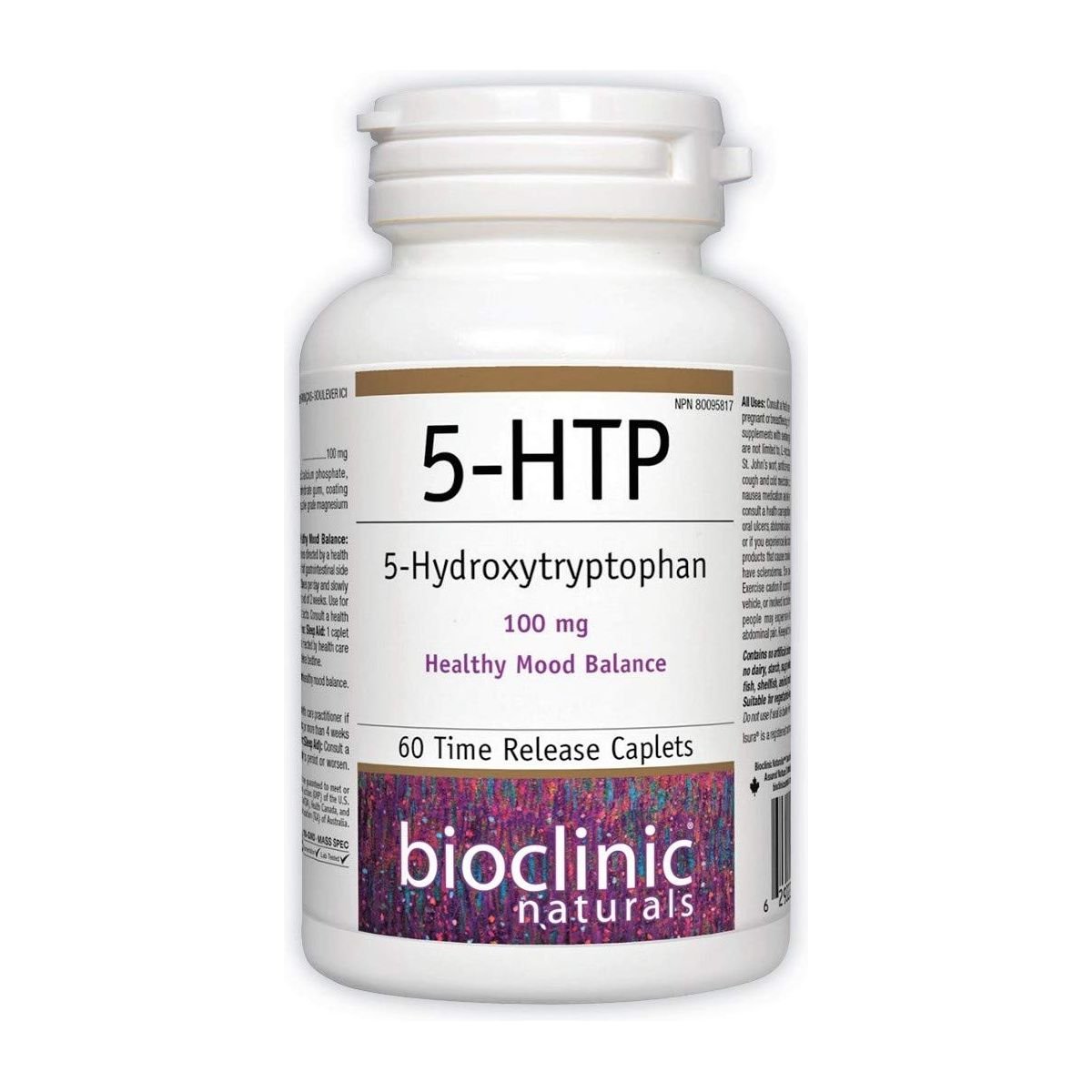 Bioclinic Naturals - 5-HTP (5-Hydroxytryptophan) 60 Time Release Caplets