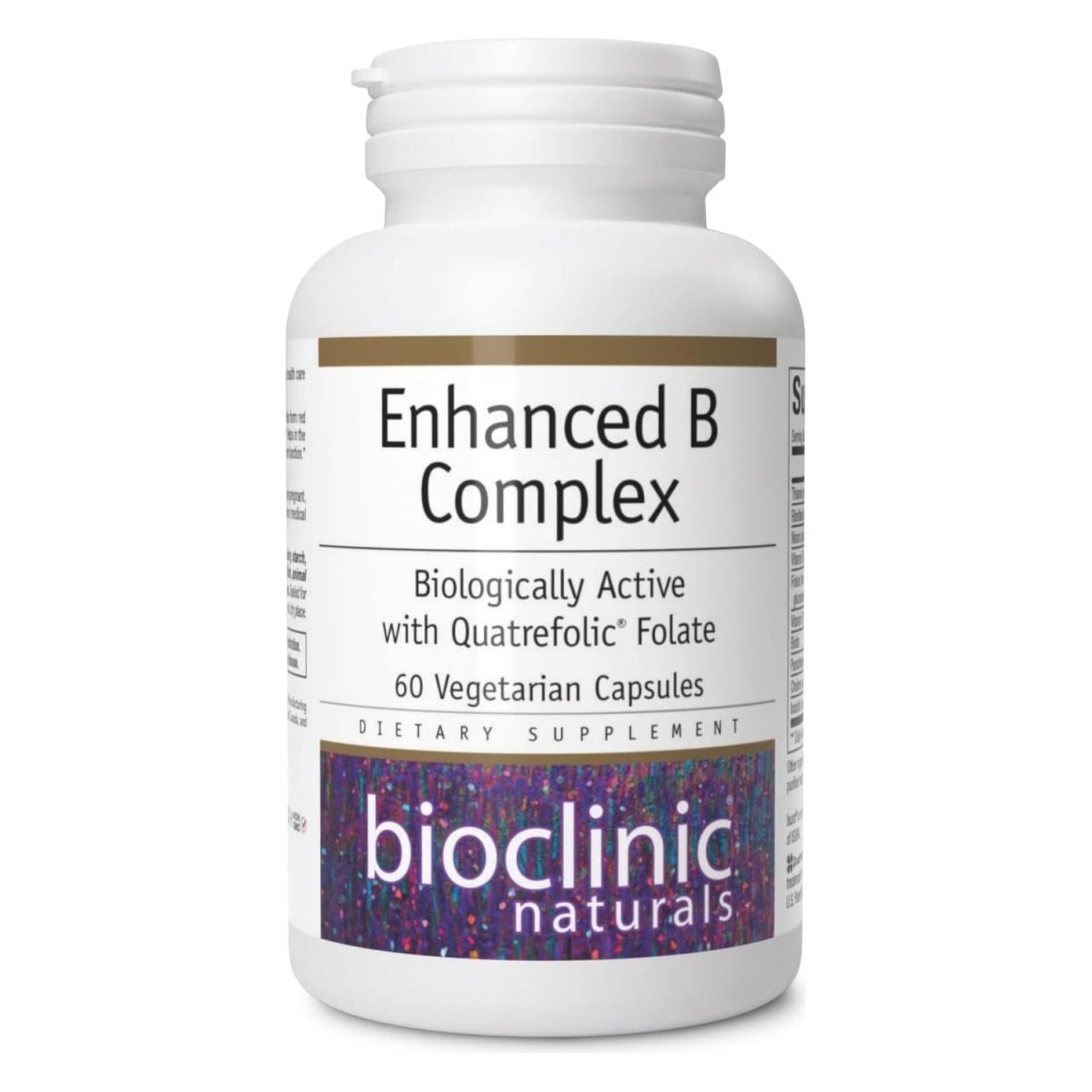 Bioclinic Naturals Enhanced B Complex 60 Softgels - Biologically Active and with Quatrefolic Folate