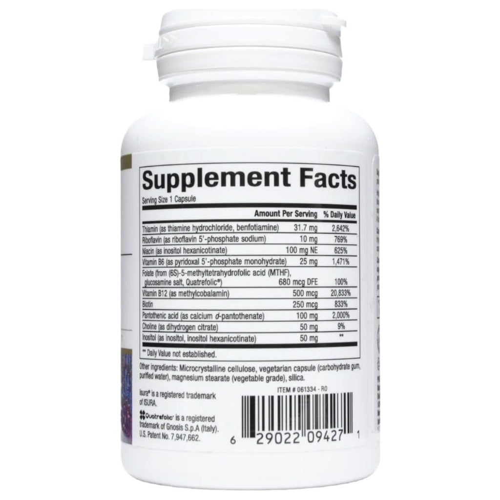 Bioclinic Naturals Enhanced B Complex 60 Softgels - Biologically Active and with Quatrefolic Folate