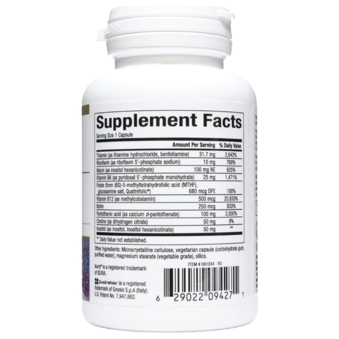 Bioclinic Naturals Enhanced B Complex 60 Softgels - Biologically Active and with Quatrefolic Folate