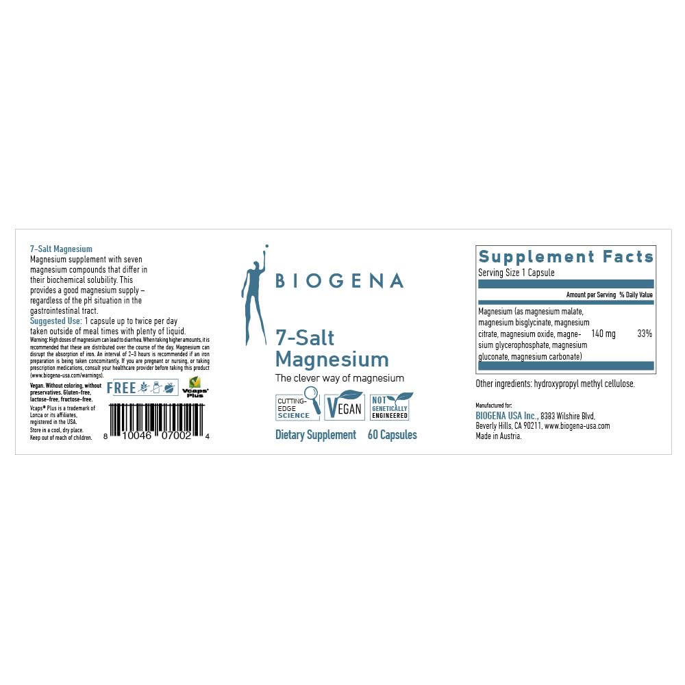 BioGena - 7-Salt Magnesium - 60 Capsules