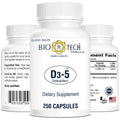 BioTech D3-5 250 Capsules - 2 Pack