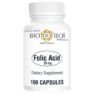BioTech Folic Acid 20mg 100 Capsules