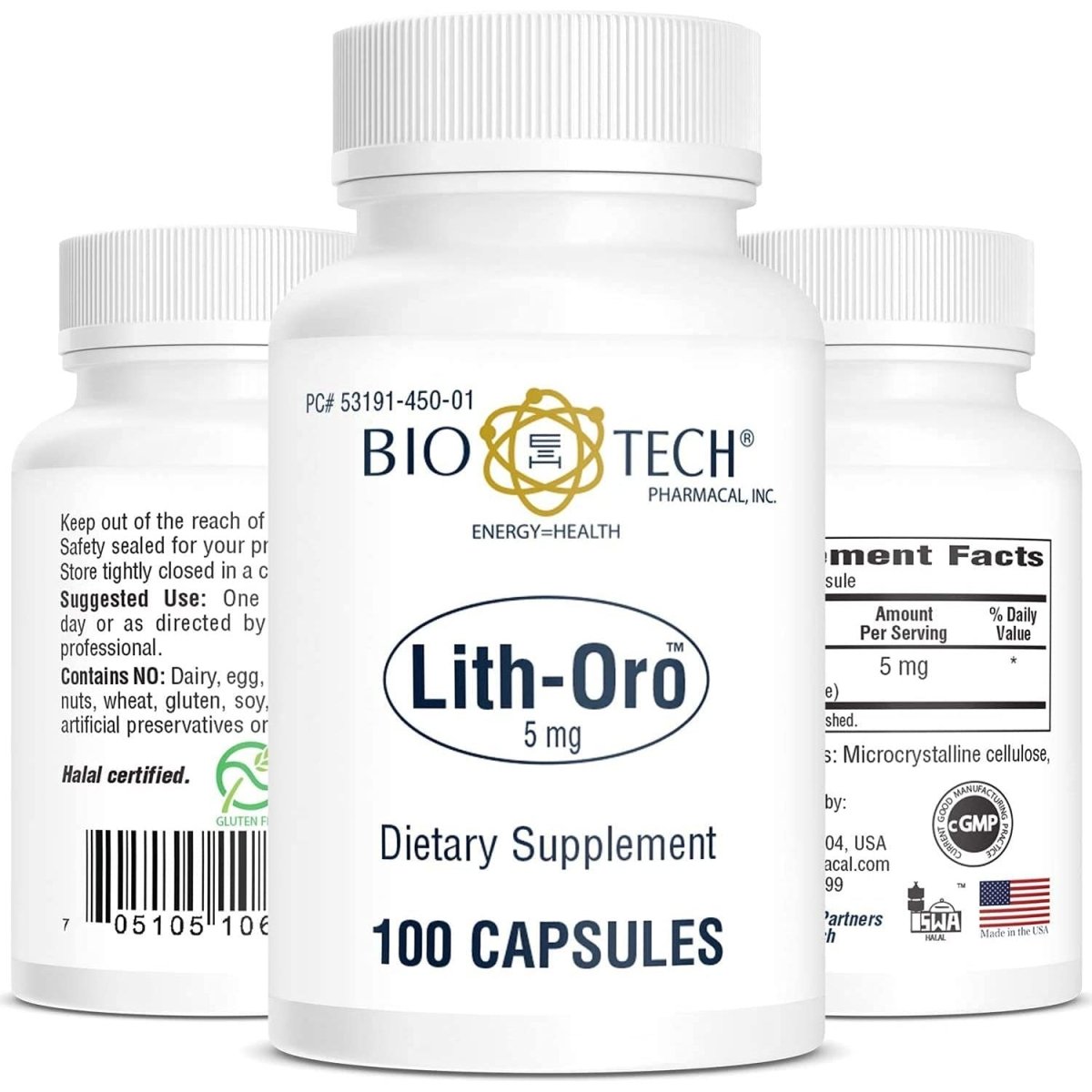 BioTech Lith-Oro 5mg 100 Capsules