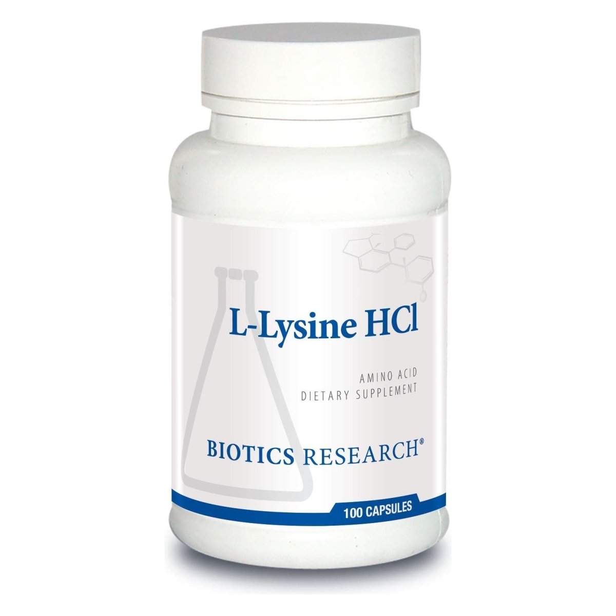 BIOTICS Research L Lysine HCI Amino Acid L lysine Supplement Promotes Energy, Boosts Immunity, Stimulates Calcium Absorption 100 Capsules