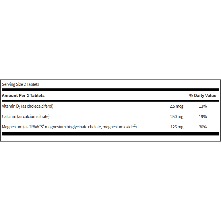 Klaire Labs Cal-Mag 2:1 Plus D 120 Tablets