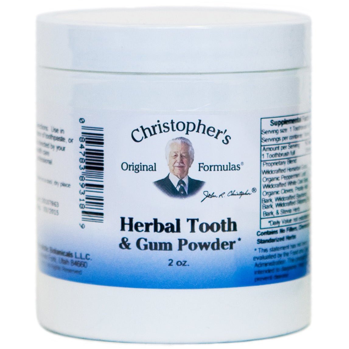 Christopher's Herbal Tooth and Gum Powder - Natural Dental Care Formula for Healthy Teeth and Gums