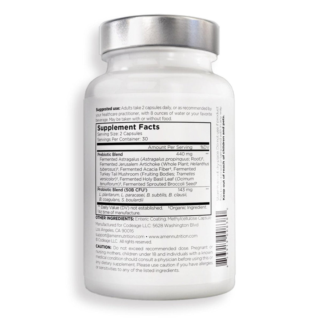 Codeage - Amen SBO Probiotic with Prebiotics - 60 Vegetable Capsule(s)