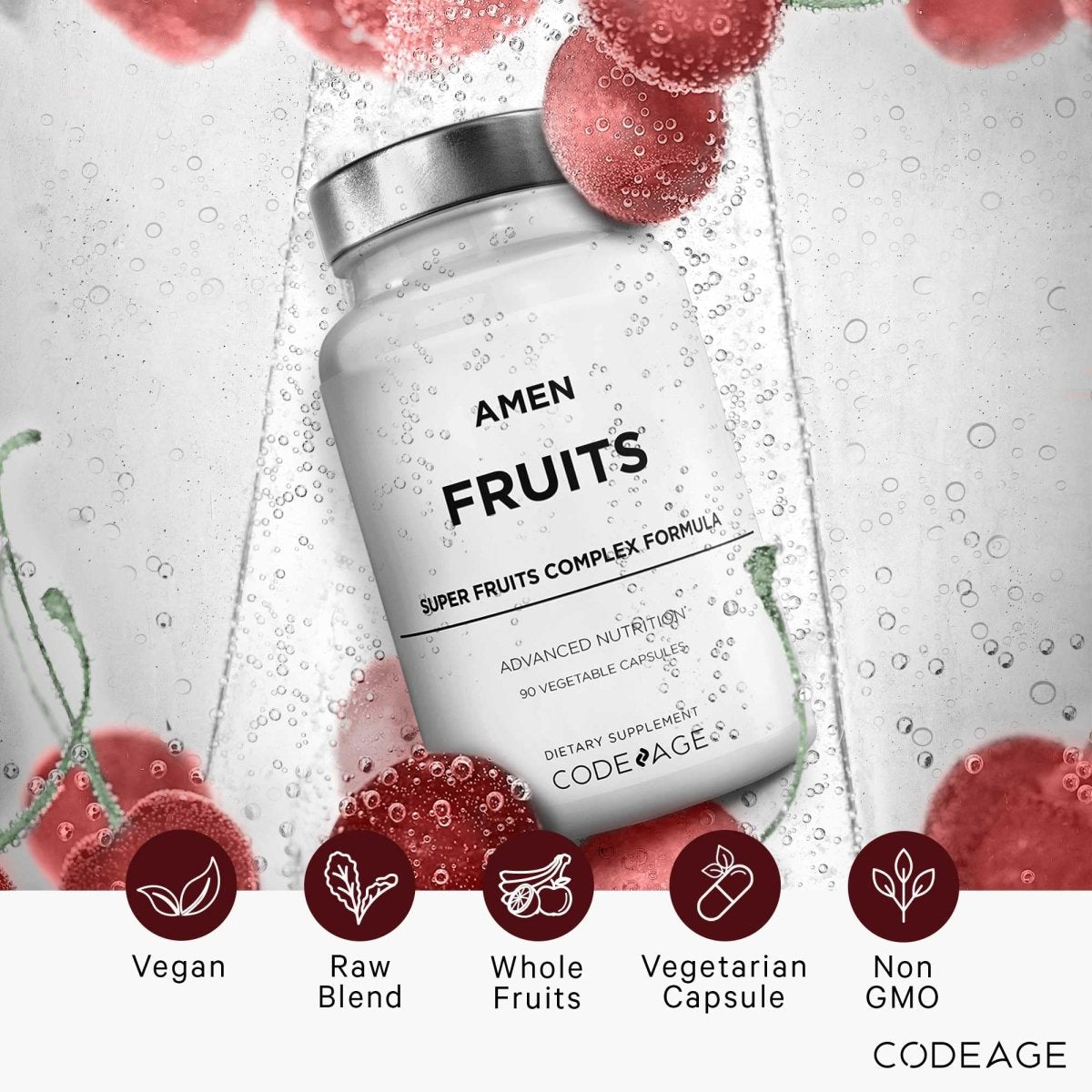 Codeage - Amen Super Fruits Complex Formula - 90 Vegetable Capsule(s)