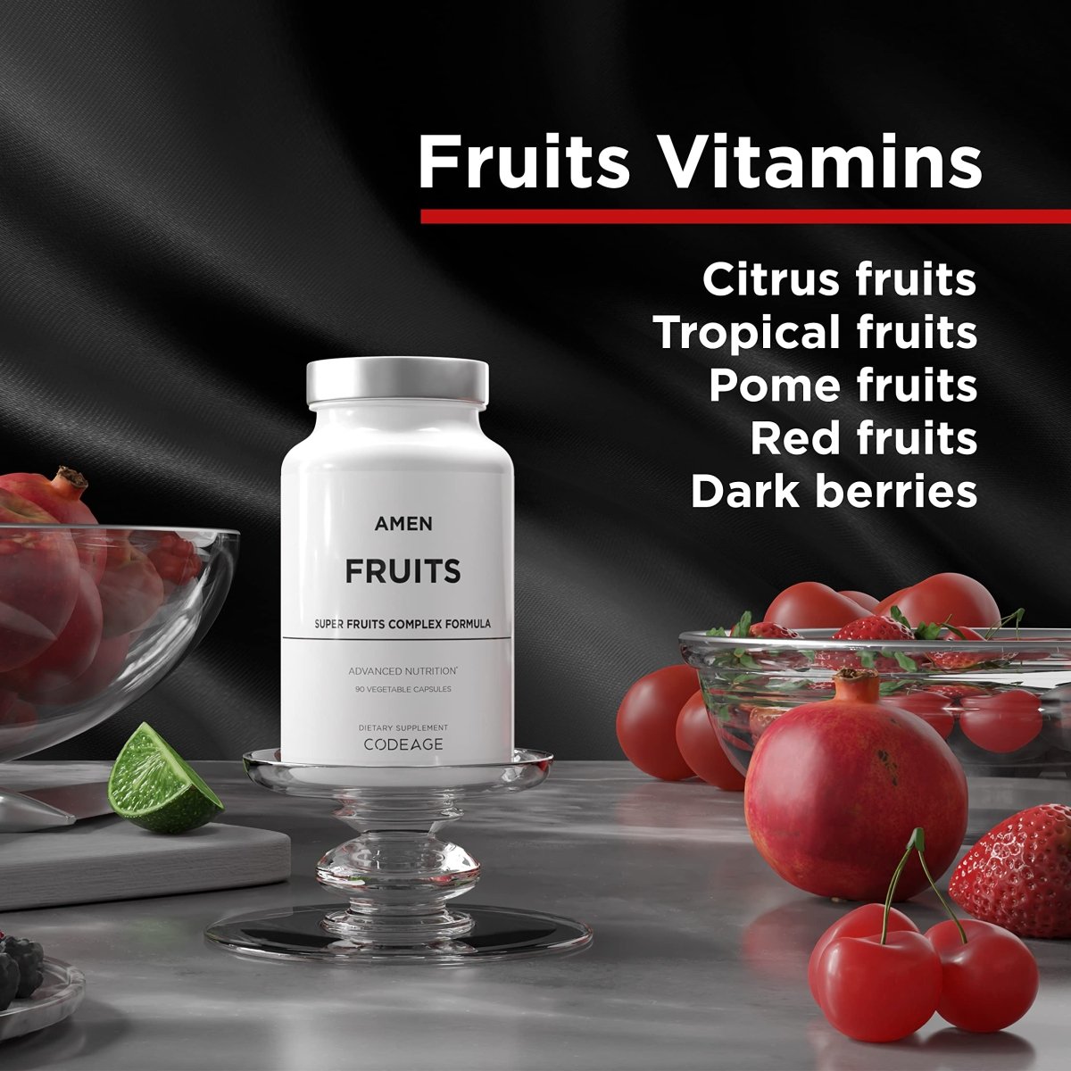 Codeage - Amen Super Fruits Complex Formula - 90 Vegetable Capsule(s)