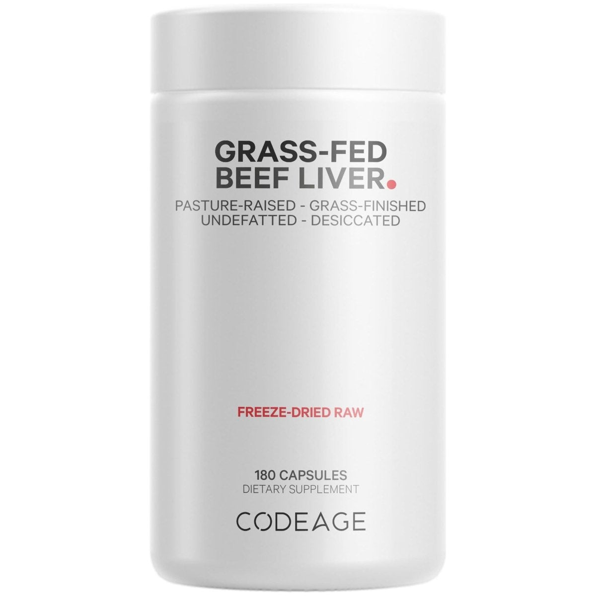 Codeage - Beef Liver Grass-Fed & Pasture Raised - 180 Capsules