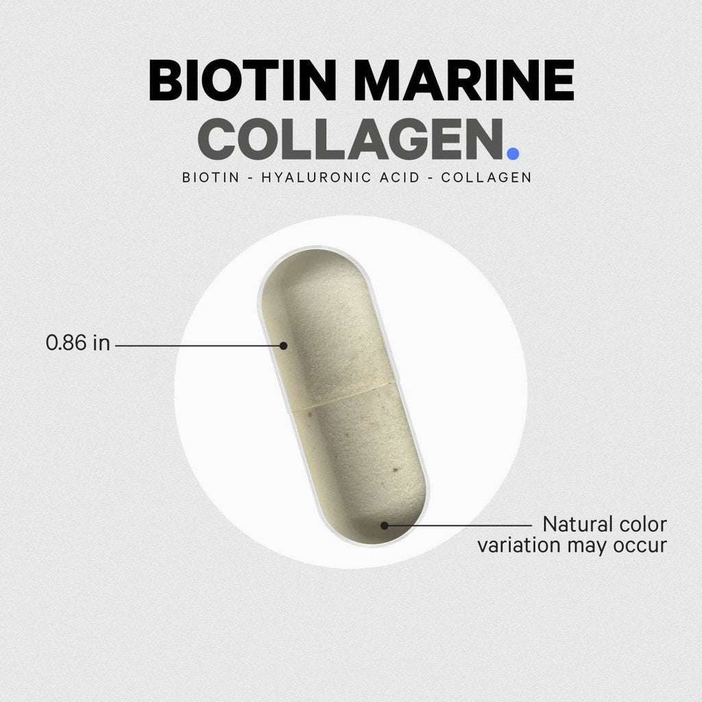 Codeage - Biotin Marine Collagen Types I & II Wild-Caught - 120 Capsules