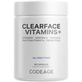 Codeage - Clearface Pantothenic Acid, Niacin, Vitamins A, C, D3, E, FloraFIT Probiotics - 90 Capsules