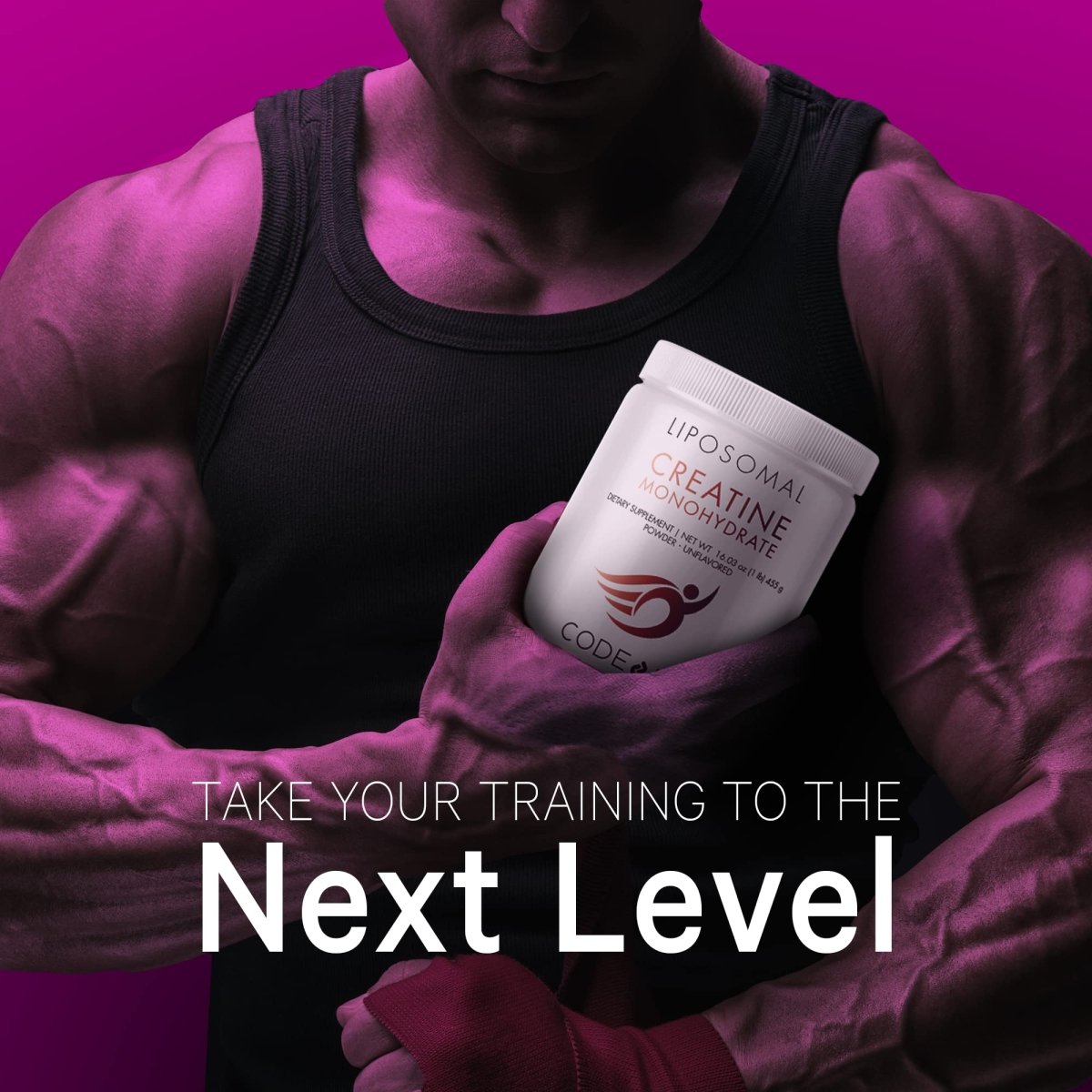 Codeage - Liposomal Creatine Monohydrate Powder Supplement Micronized Sports Muscles Unflavored - 16.03 oz.