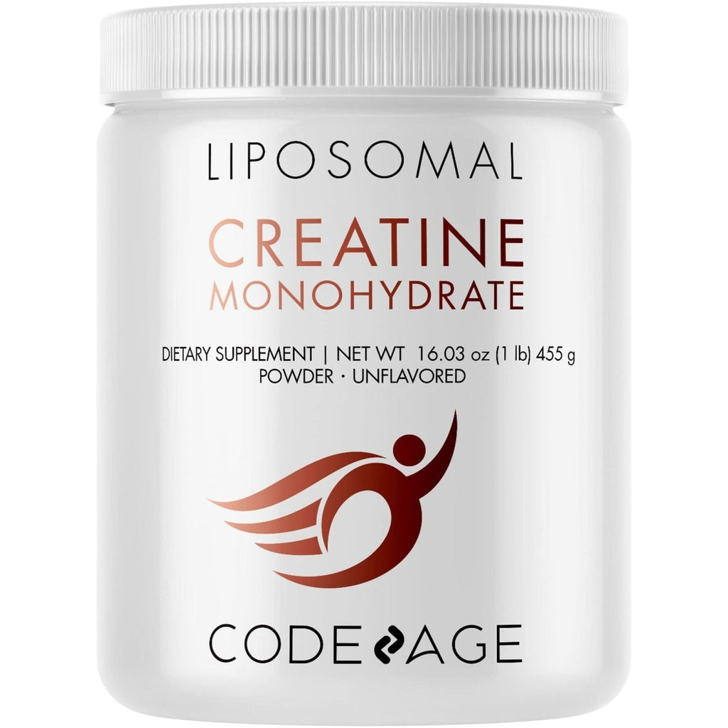 Codeage - Liposomal Creatine Monohydrate Powder Supplement Micronized Sports Muscles Unflavored - 16.03 oz.