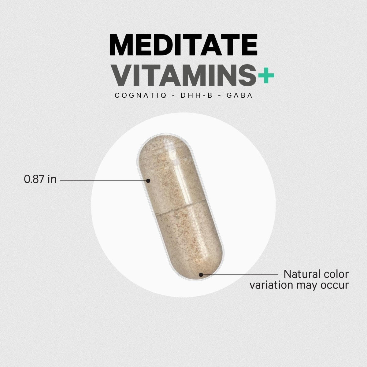 Codeage - Meditate Vitamins Brain Supplement - GABA, DHH-B, NeuroFactor, Ashwagandha - 60 Capsules