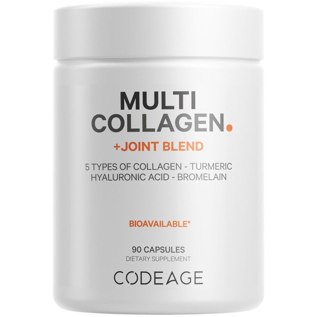 Codeage - Multi Collagen Protein + Joint Blend, Astaxanthin, Bromelain, Boswellia - 90 Capsules