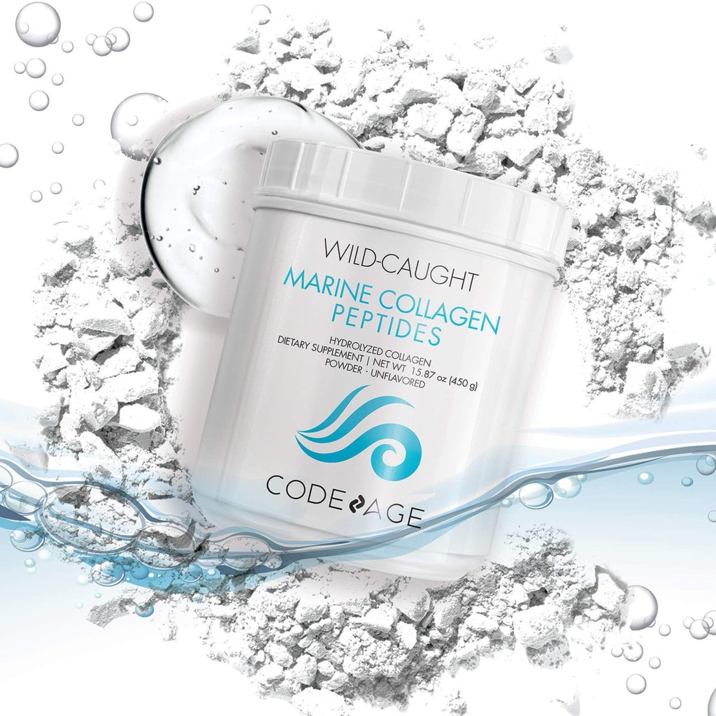 Codeage - Wild Caught Marine Collagen Peptides Hydrolyzed Powder Unflavored - 15.87 oz.