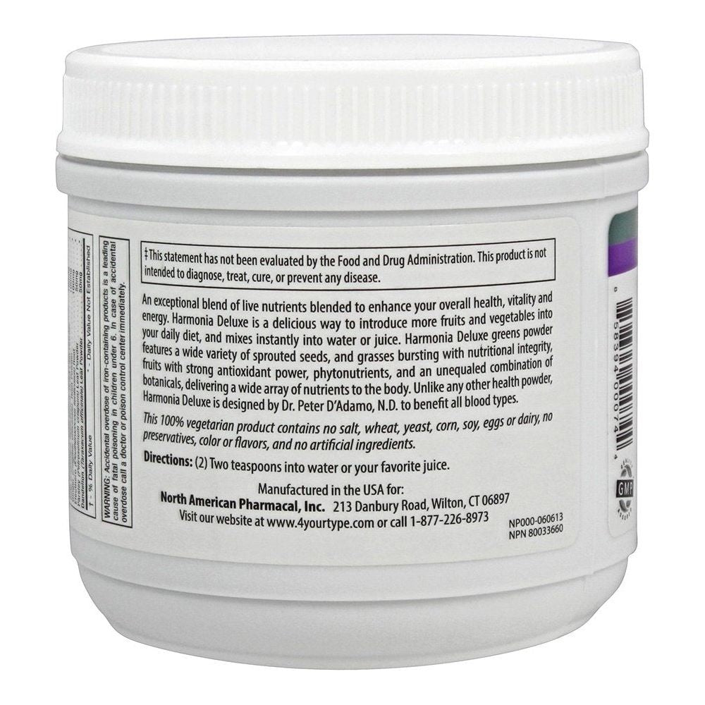 D'Adamo Personalized Nutrition Harmonia Deluxe, 7 Ounce