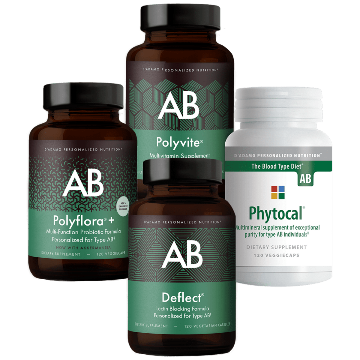 D'Adamo Polyflora Probiotic Type AB 120 Vcaps