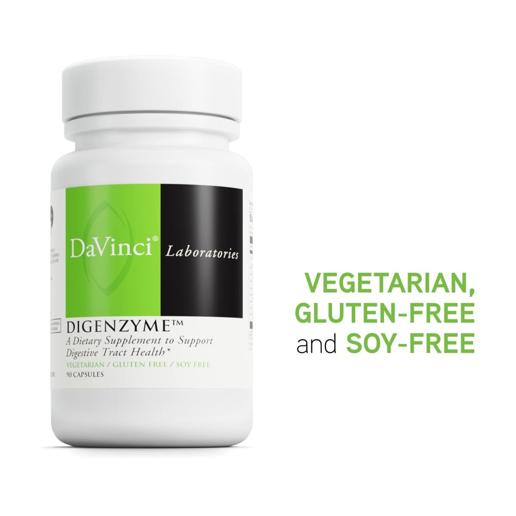 DAVINCI Laboratories - Digenzyme - A Dietary Supplement to Support Digestive Tract Health - Gluten-Free, Soy-Free - 90 Vegetarian Capsules