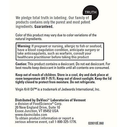 Davinci Laboratories Krill Oil - 60 Softgels