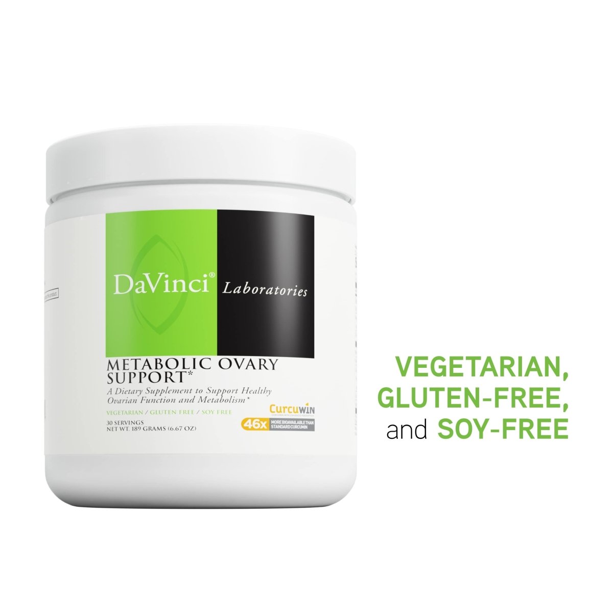 DAVINCI Laboratories - Metabolic Ovary Support - A Dietary Supplement to Support Healthy Ovarian Function and Metabolism Vegetarian, Gluten-Free, Soy-Free - 30 Servings - 6.67 Oz