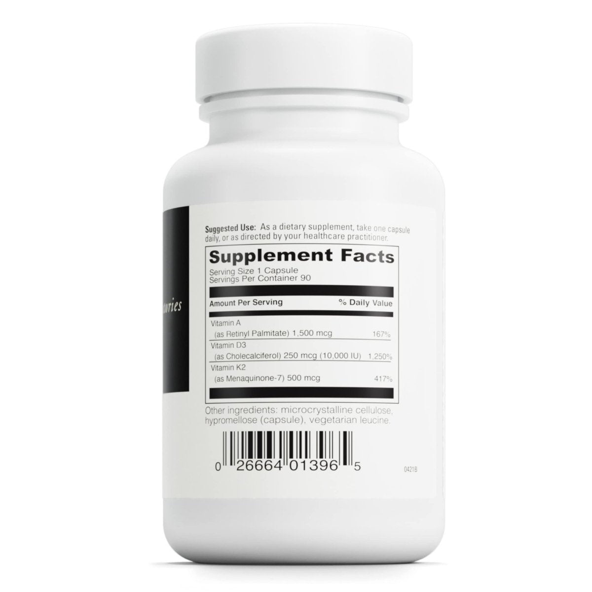 DaVinci Labs ADK 10 - Dietary Supplement to Support Bone Structure, Heart Health and Immune Function - With Vitamin A, Vitamin D3 10,000 IU and Vitamin K2 - Gluten-Free - 90 Vegetarian Capsules
