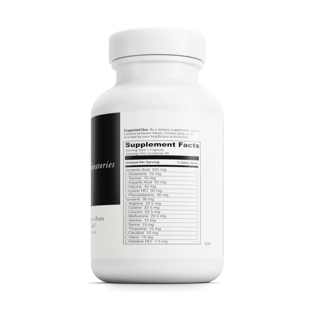 DAVINCI Labs Amino 21 - Supports Brain Function & Muscle Metabolism* - Amino Acid Dietary Supplement with L-Glutamine, L-Lysine HCl, Tyrosine, L-Arginine and More - Gluten-Free - 90 Capsules, 750 mg