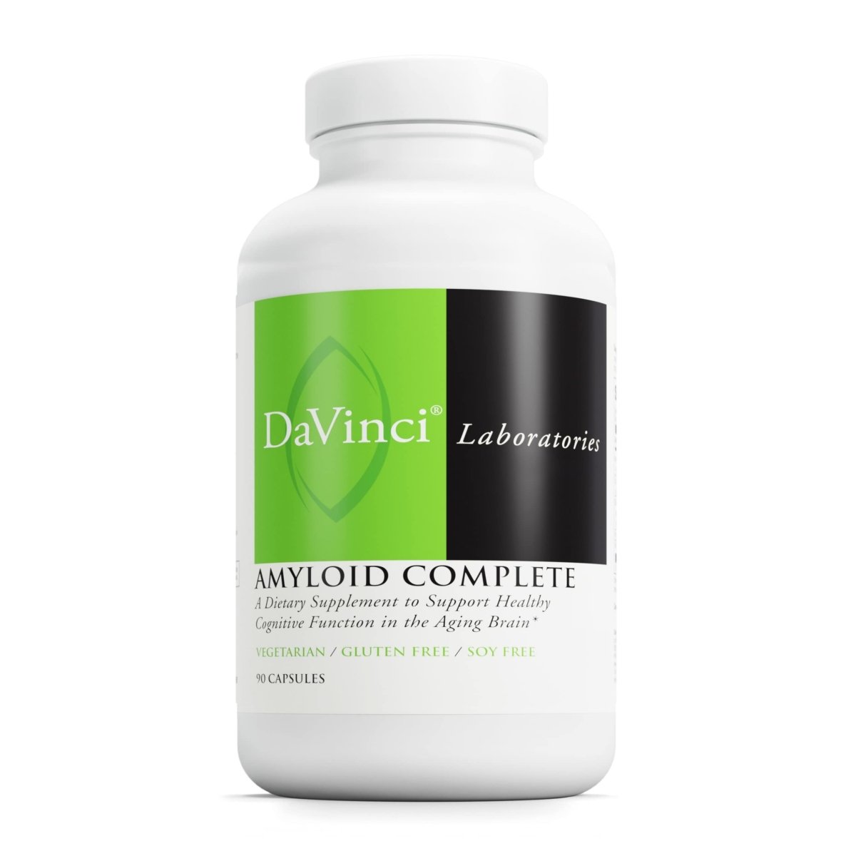 DAVINCI Labs Amyloid Complete - Dietary Supplement to Support Cognitive Function, Brain Health and Healthy Aging - with Colostrum Extract, Curcumin Extract and More - Gluten-Free - 90 Vegetarian Caps