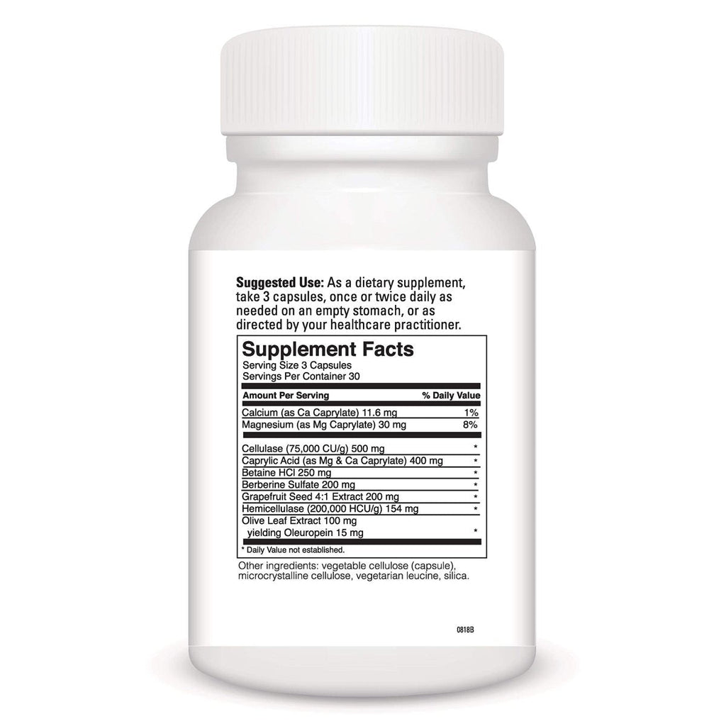 DAVINCI Labs Candid-Away - Dietary Supplement to Support Microflora Balance, Detox and a Healthy Gut - with Calcium, Magnesium, Cellulase, Betaine HCI, and More - Gluten-Free - 90 Vegetarian Capsules