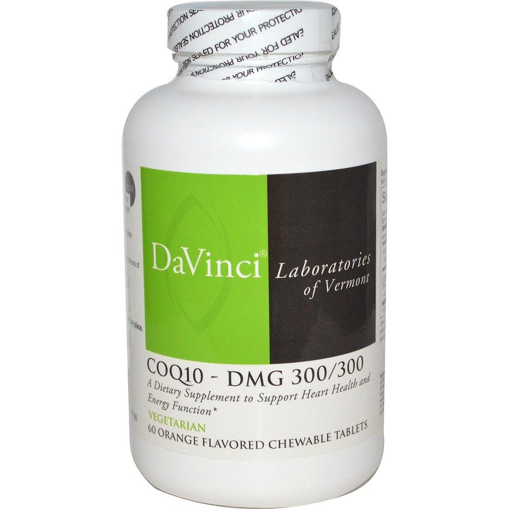 Davinci Labs - CoQ10 - DMG 300/300-60 Orange Flavored Chewable Tablets
