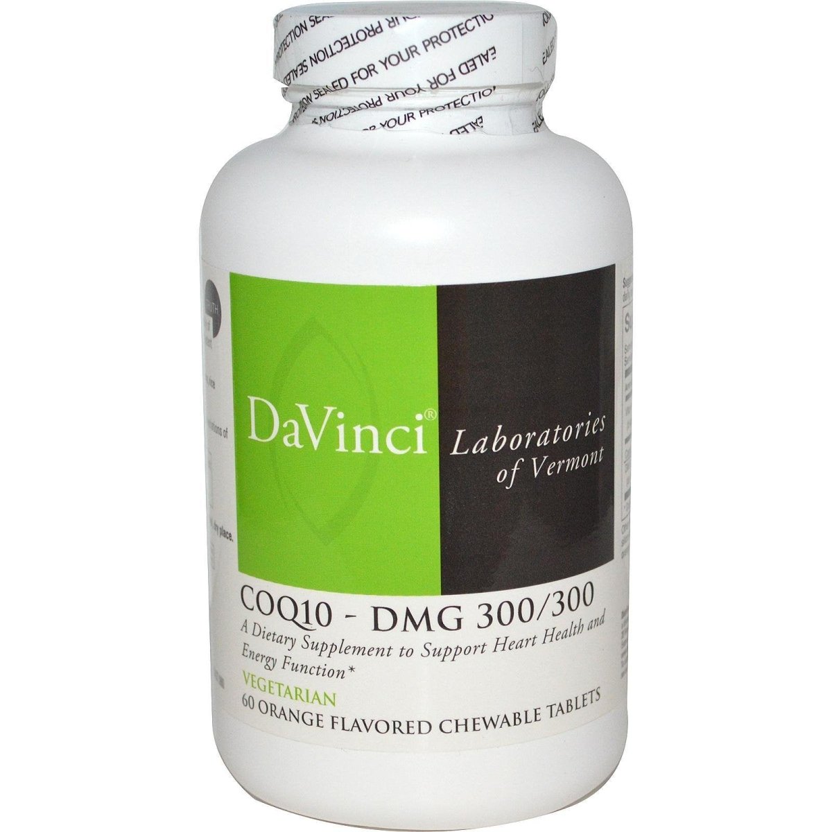 Davinci Labs - CoQ10 - DMG 300/300-60 Orange Flavored Chewable Tablets