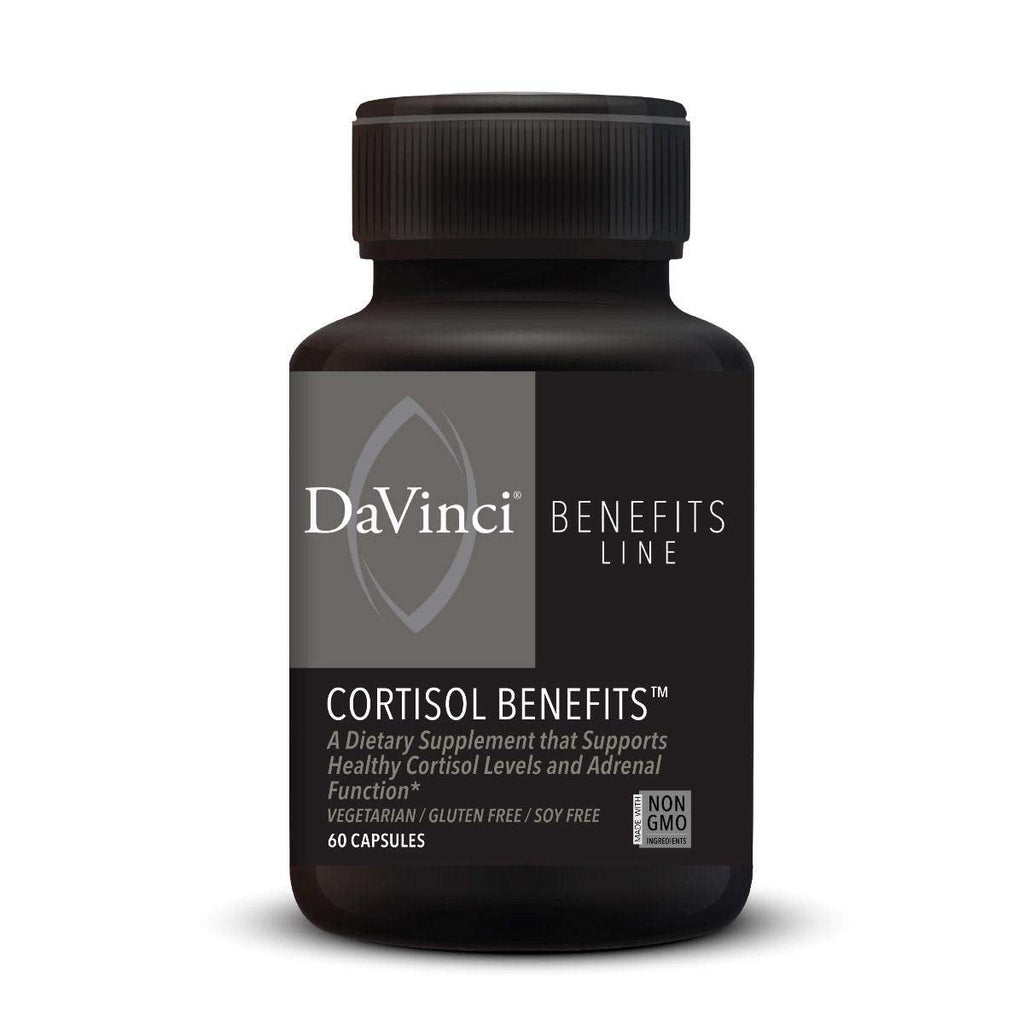 DaVinci Labs Cortisol Benefits - Dietary Supplement to Support Healthy Cortisol Levels and Adrenal Health - With Ashwagandha Extract, Rhodiola Rosea Root and More - Gluten-Free -60 Vegetarian Capsules