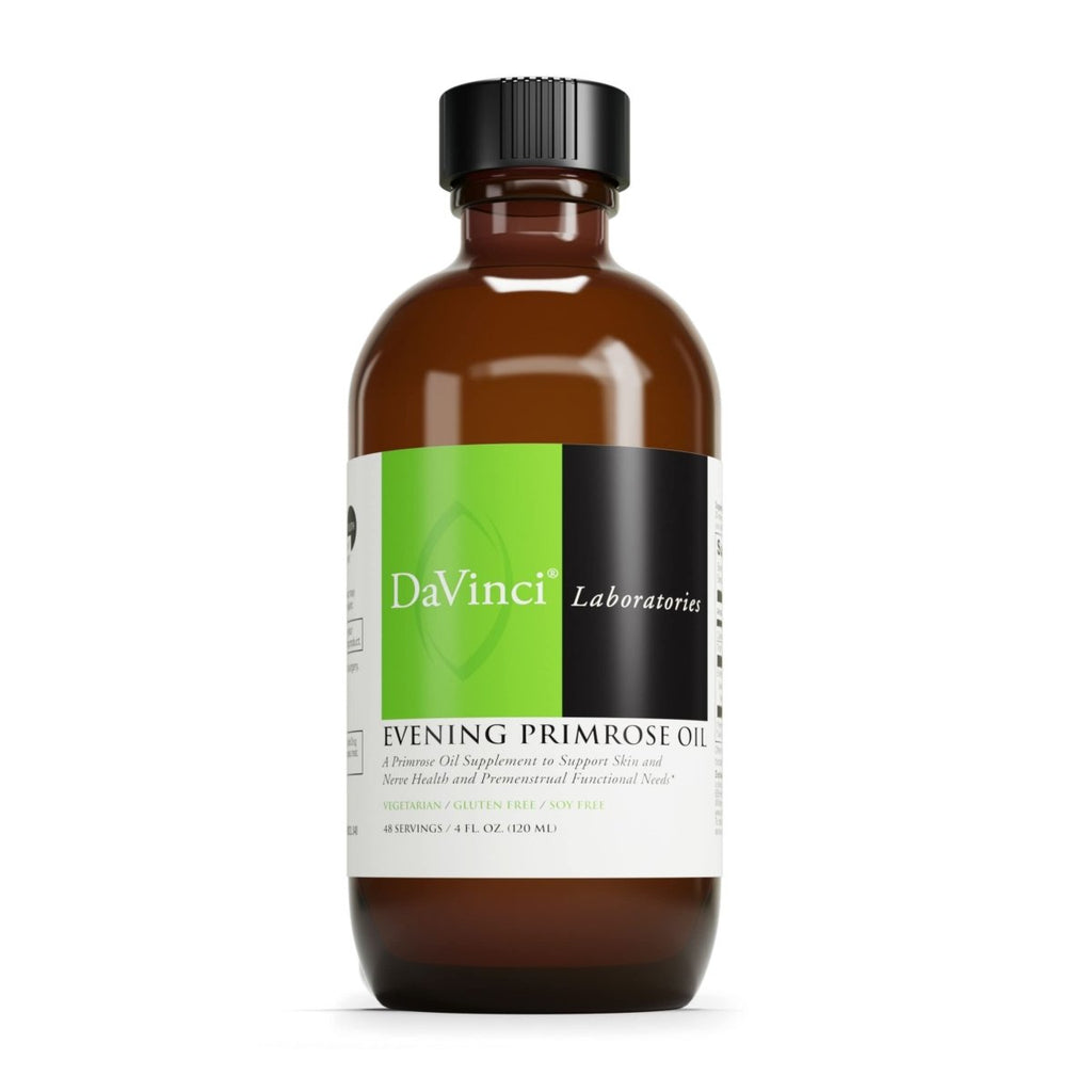 DAVINCI Labs Evening Primrose - Dietary Supplement to Support Skin, Joint, Nerve and Women's Health* - with Evening Primrose Oil - Gluten-Free - 120 ml, 48 Servings